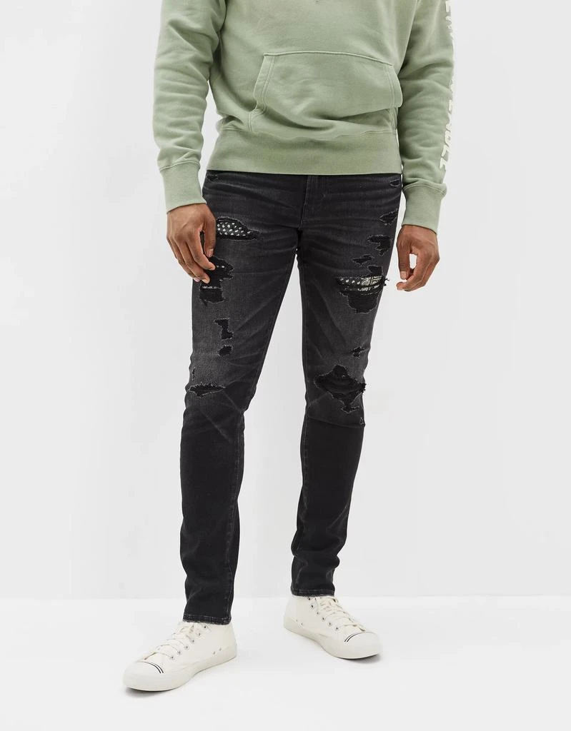 商品AE|AE AirFlex 360 Patched Slim Jean,价格¥153,第1张图片