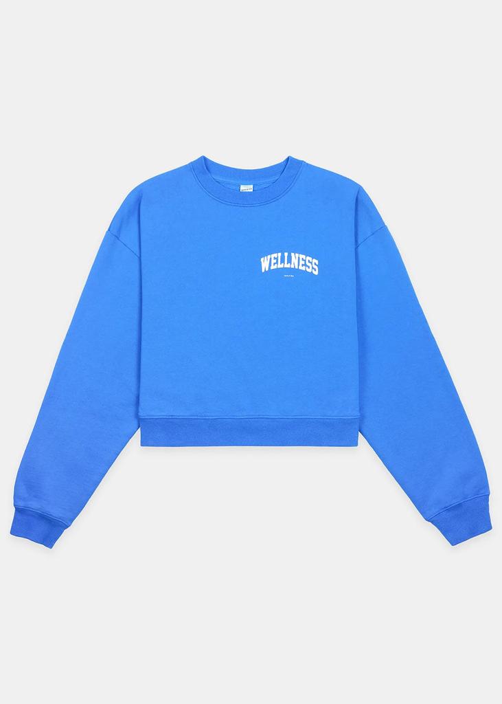 Sporty & Rich Blue Wellness Ivy Cropped Sweatshirt商品第1张图片规格展示