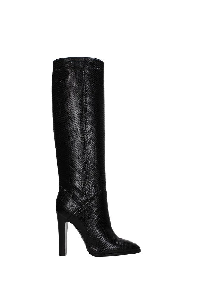 商品Celine|Boots claude Leather Python Black,价格¥10608,第1张图片