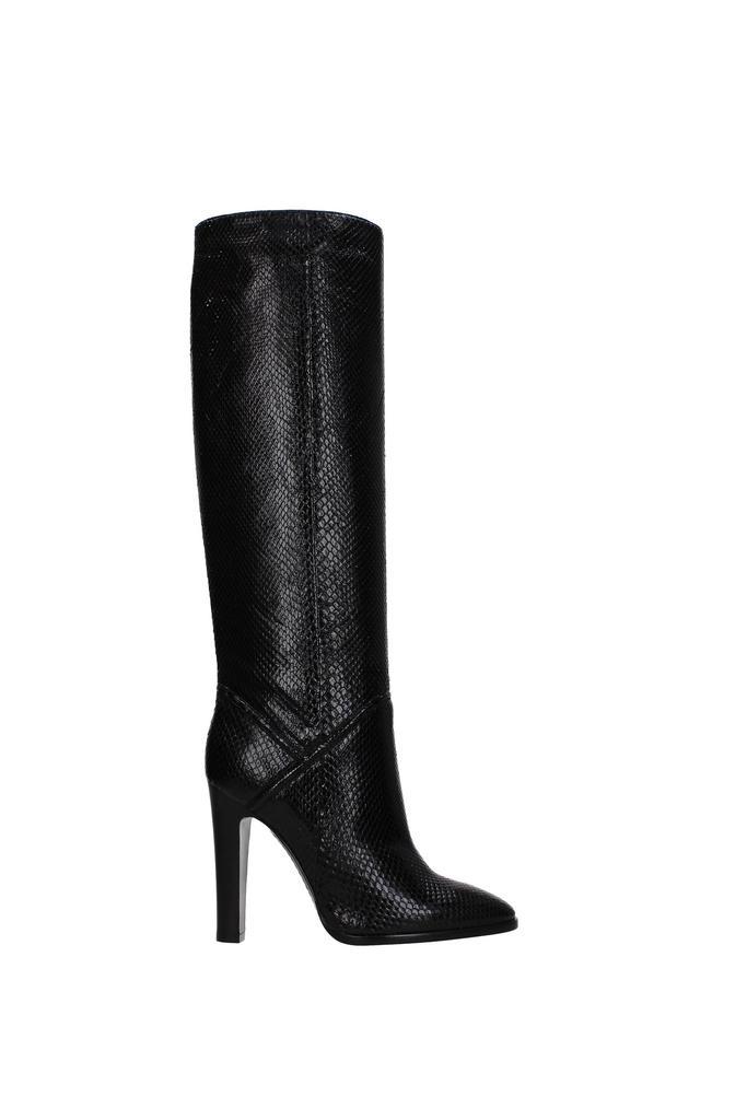 商品Celine|Boots claude Leather Python Black,价格¥8534,第1张图片
