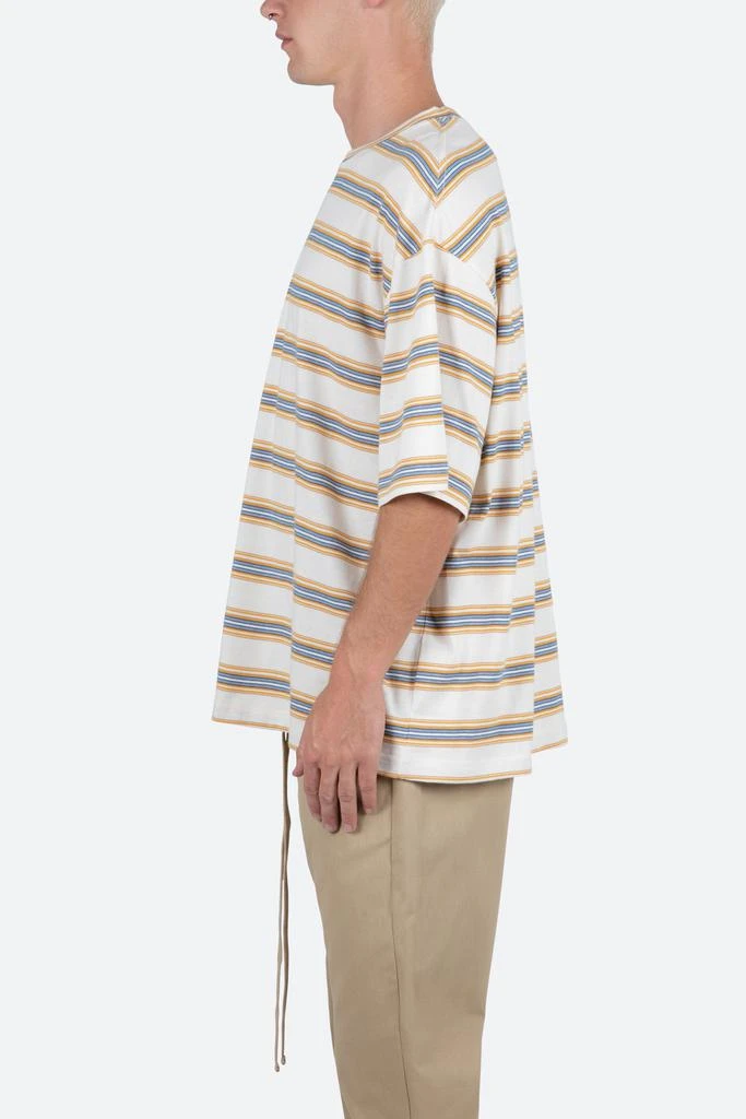 商品MNML|Wide Striped Tee - Blue/Yellow,价格¥138,第4张图片详细描述
