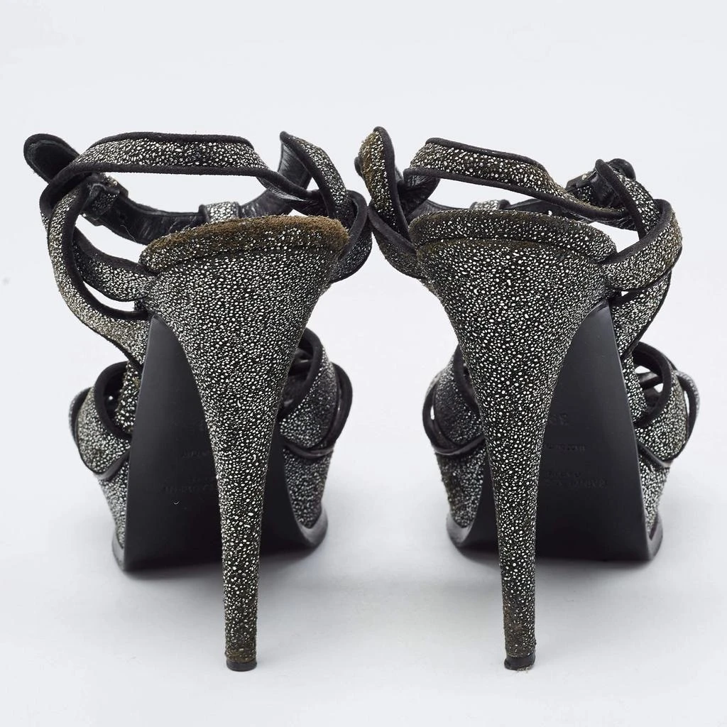 商品[二手商品] Yves Saint Laurent|Saint Laurent Two Tone Glitter Suede Tribute Sandals Size 39,价格¥1983,第5张图片详细描述