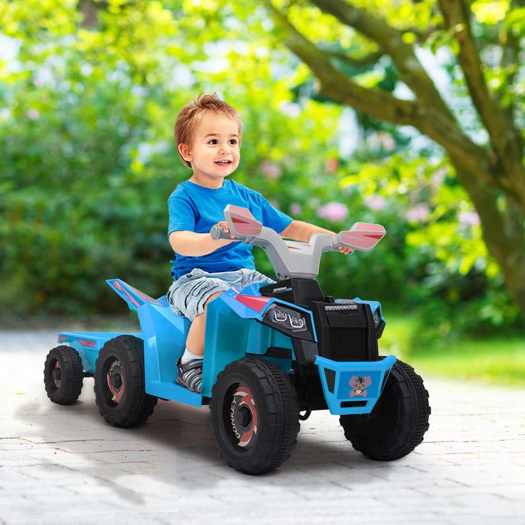 商品Streamdale Furniture|Streamdale Electric Kids ATV with Trailer and Bluetooth,价格¥1932,第1张图片