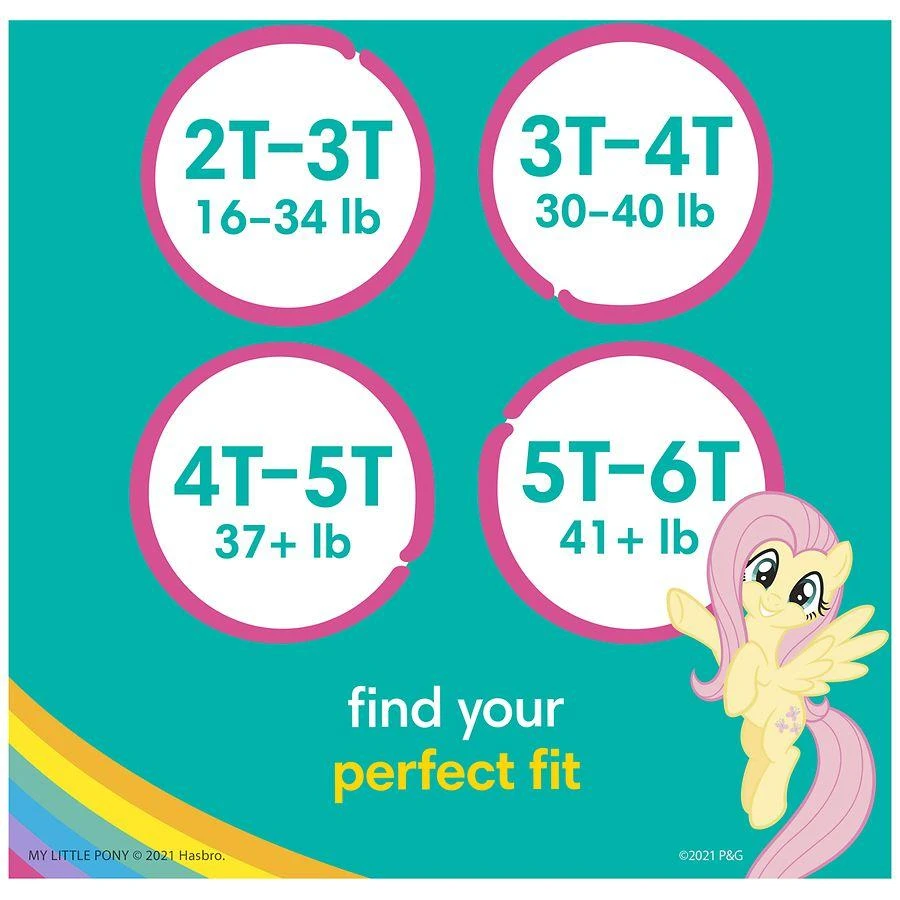 商品Pampers Easy Ups|Training Underwear Girls Super Size 4T-5T,价格¥253,第5张图片详细描述