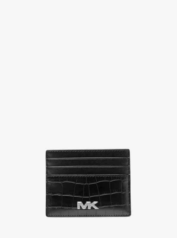 商品Michael Kors|Rivington Crocodile-Embossed Tall Card Case,价格¥218,第1张图片