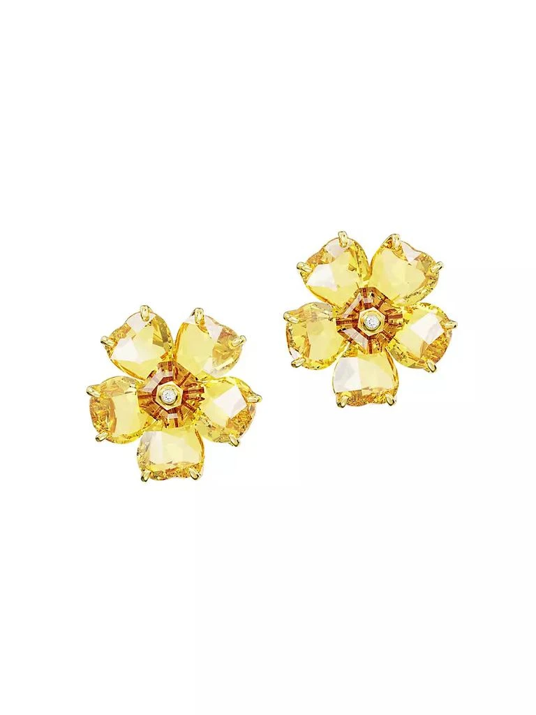 商品Swarovski|Florere Goldtone &amp; Crystal Flower Stud Earrings,价格¥1182,第1张图片