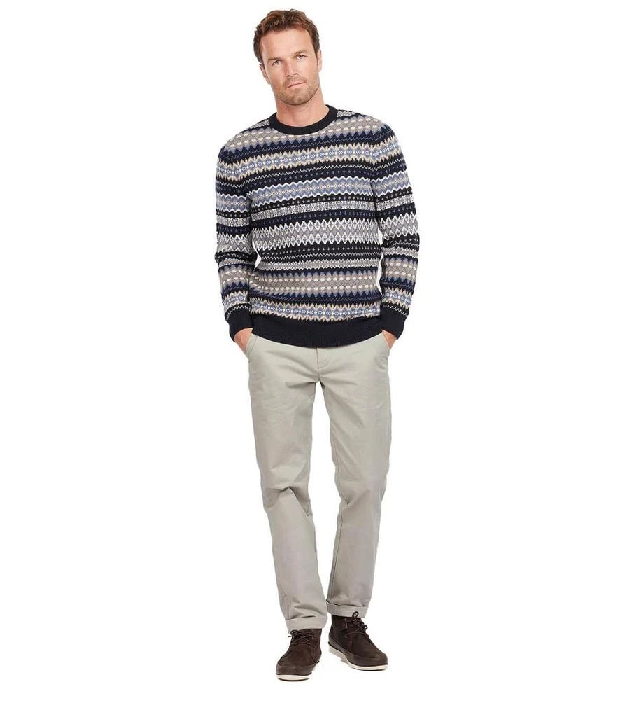商品Barbour|Barbour Case Fairisle Blue Grey Crewneck Jumper,价格¥1558,第2张图片详细描述