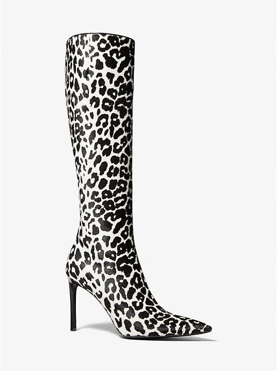 商品Michael Kors|Tatjana Leopard Print Calf Hair Boots,价格¥3823,第1张图片