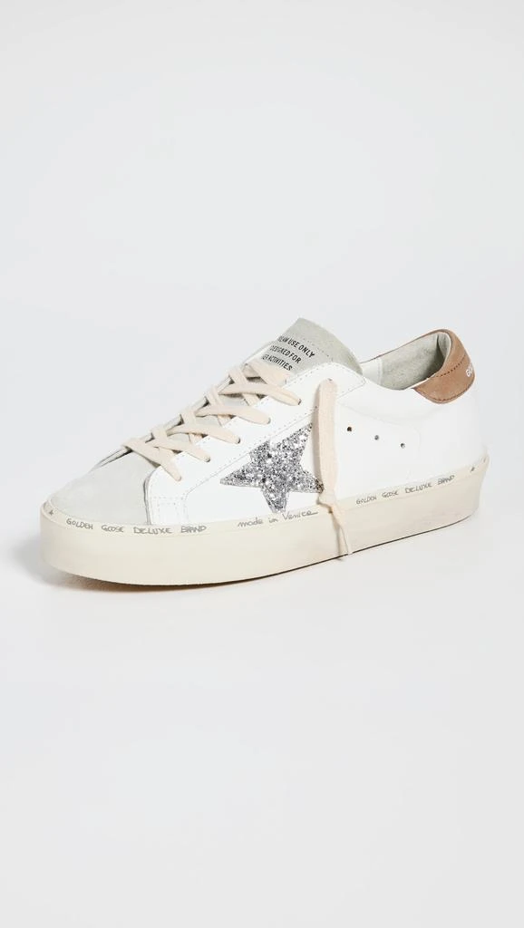 商品Golden Goose|Golden Goose Hi Star 皮鞋面绒面革鞋头亮片运动鞋,价格¥4722,第1张图片