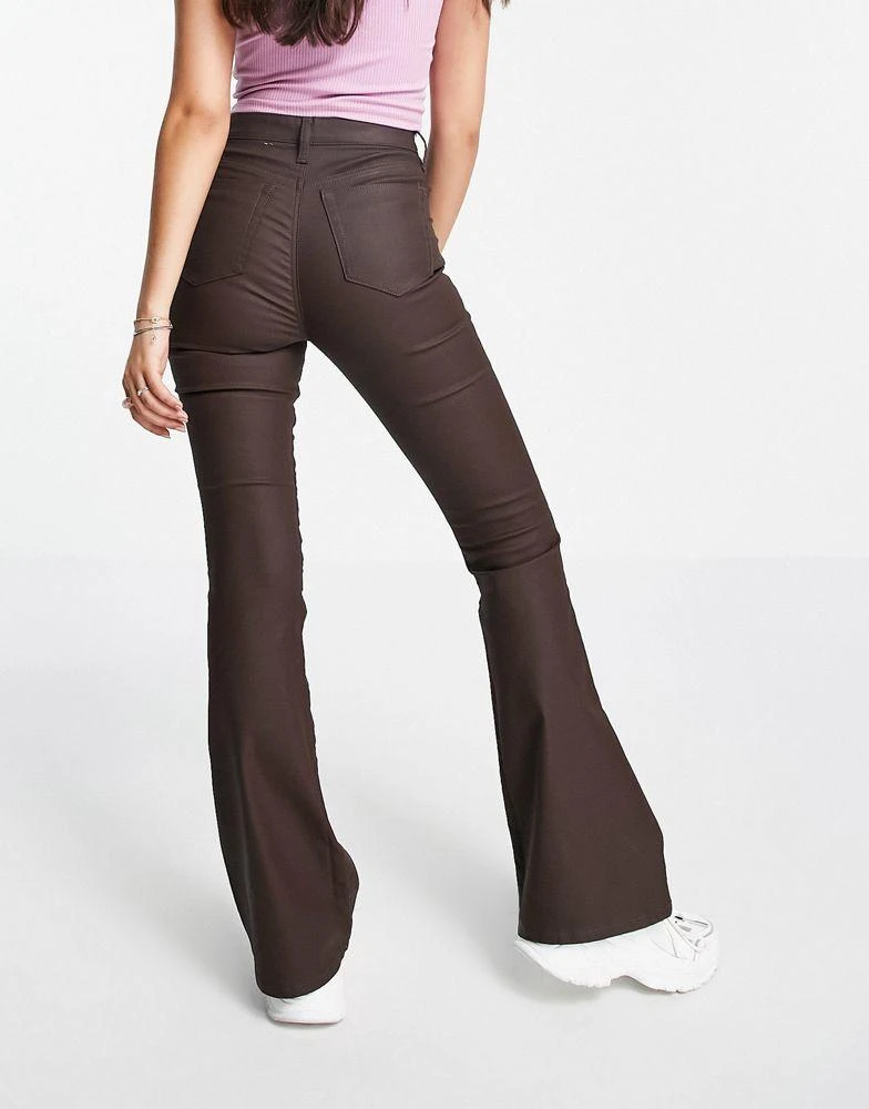 商品Topshop|Topshop Jamie flare jeans in coated brown,价格¥249,第4张图片详细描述