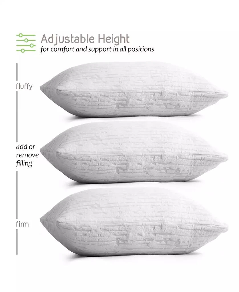 Shredded Memory Foam Pillow, Queen, Set of 4 商品