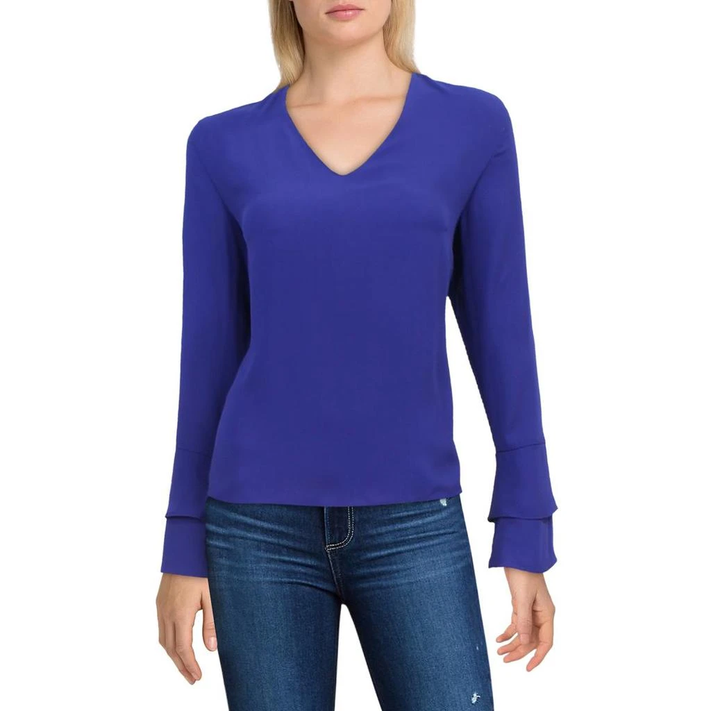 商品Nicole Miller Studio|Nicole Miller Studio Womens Lace-Up Bell Sleeve Blouse,价格¥92,第2张图片详细描述