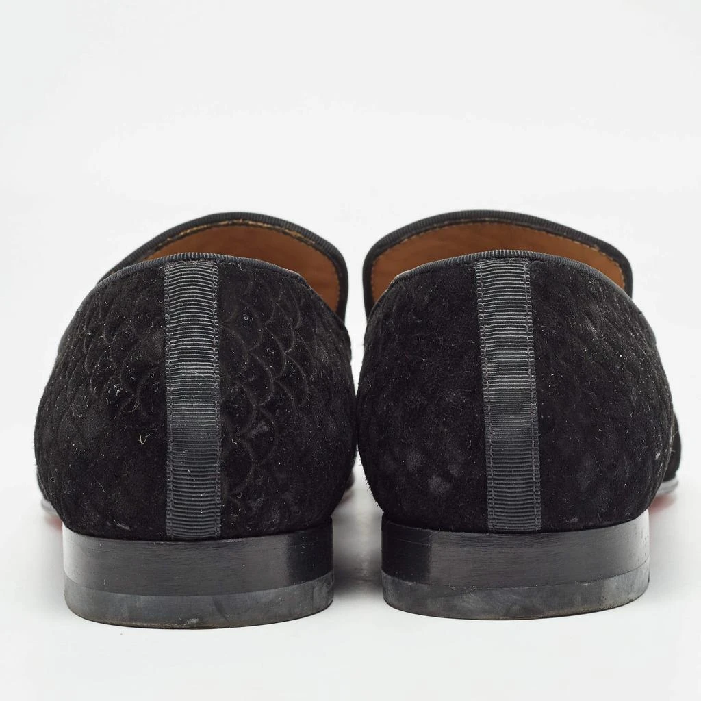商品[二手商品] Christian Louboutin|Christian Louboutin Black Embossed Suede Dandelion Smoking Slippers Size 42.5,价格¥1215,第5张图片详细描述