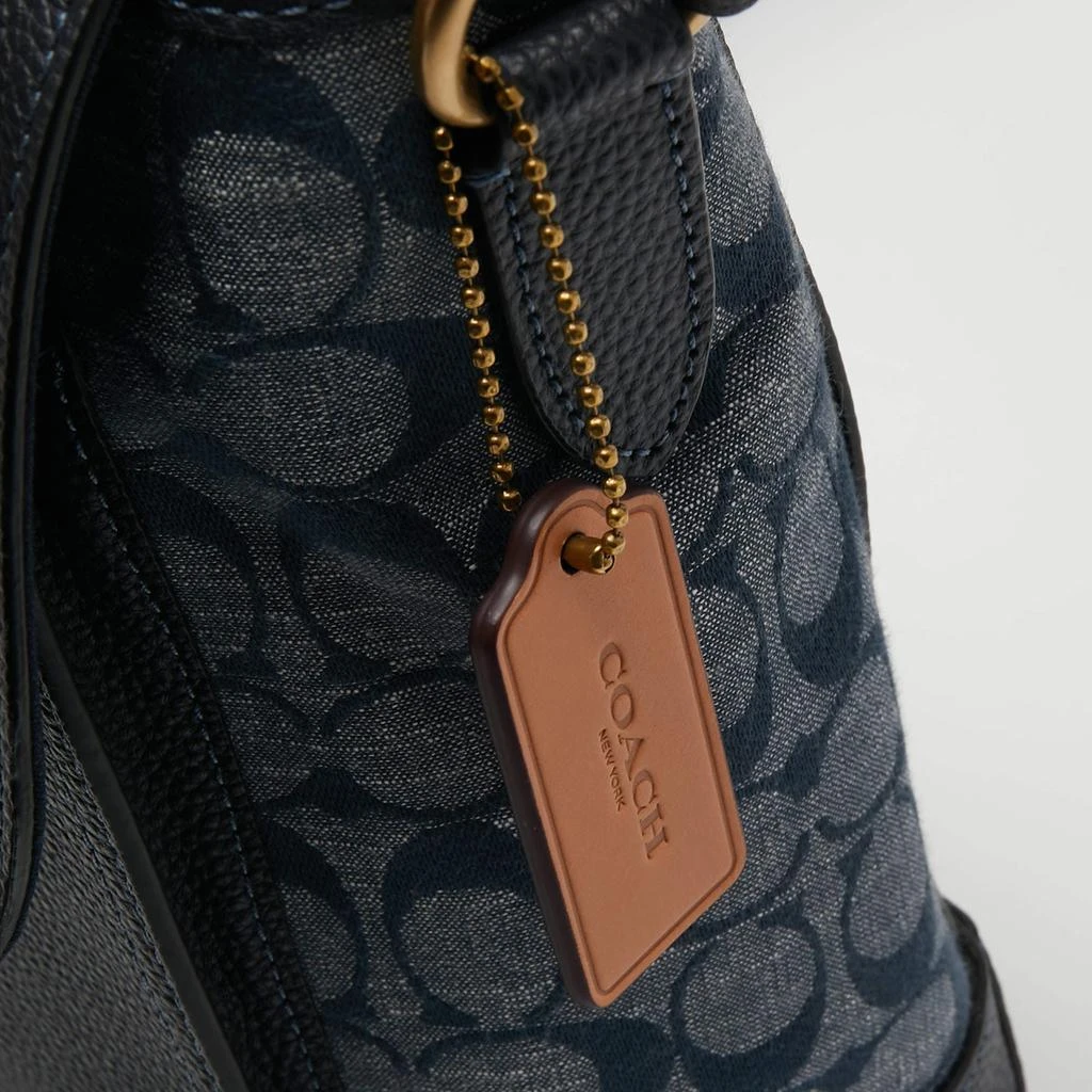 Coach Blue Signature Canvas an Leather Hudson Messenger Bag 商品