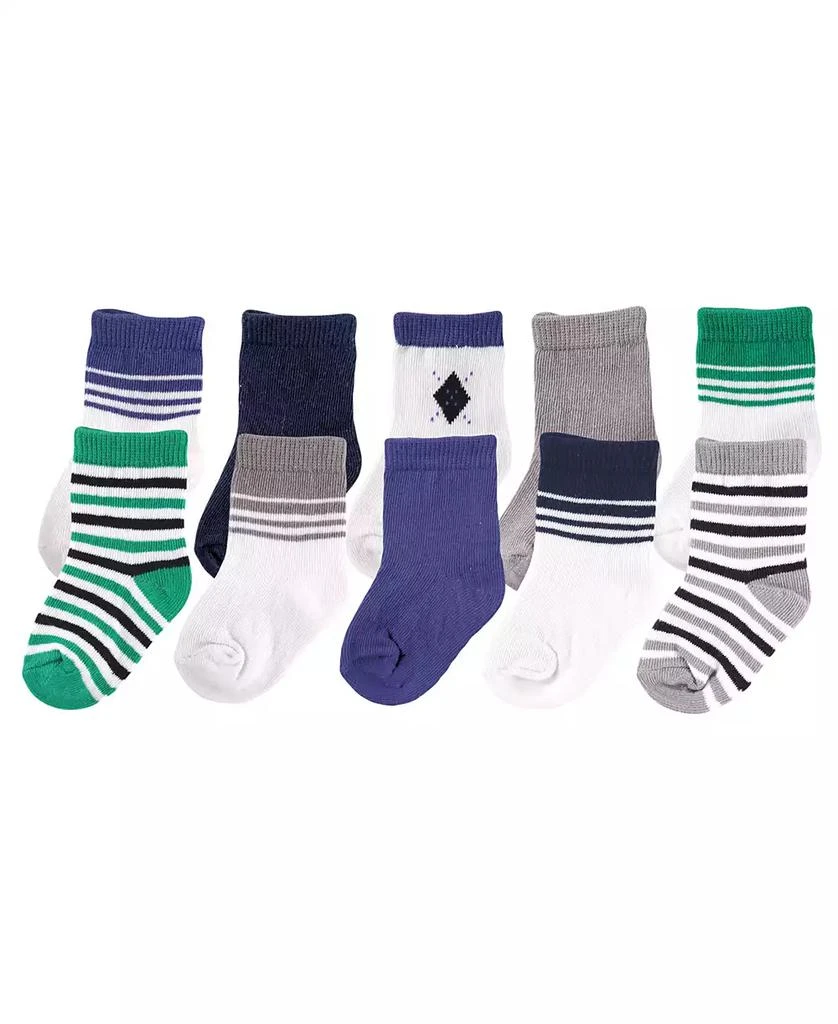 商品Luvable Friends|Baby Boys Baby Socks Giftset, Blue Boy, 0-9 Months,价格¥124,第1张图片