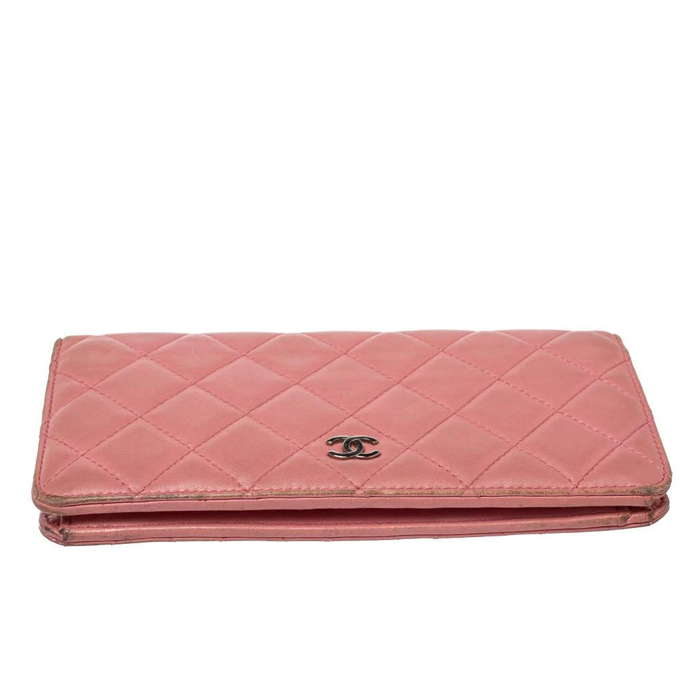 Chanel Pink Quilted Leather L Yen Continental Wallet 商品