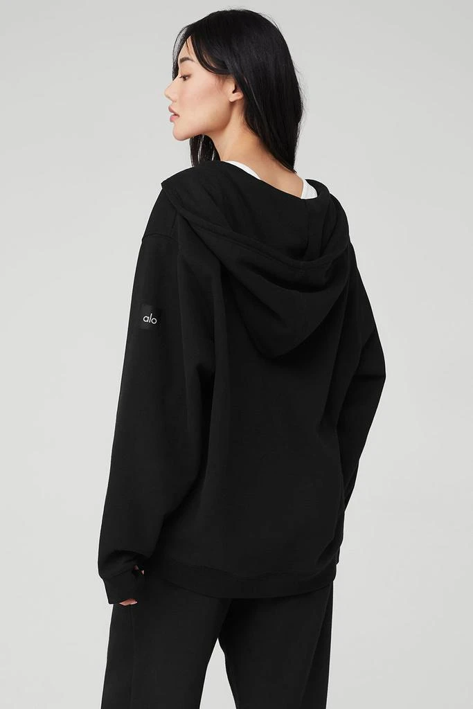 商品Alo|Renown Heavy Weight Full Zip Hoodie - Black,价格¥1113,第2张图片详细描述