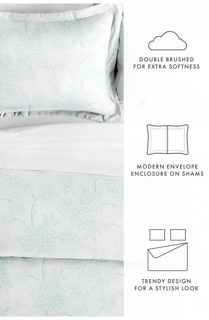 商品IENJOY HOME|Premium Ultra Soft Vine Pattern 3-Piece Duvet Cover Set,价格¥294,第4张图片详细描述