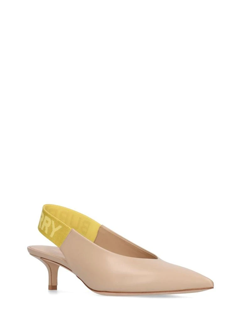 商品Burberry|40mm Malinda Leather Slingback Pumps,价格¥5878,第2张图片详细描述