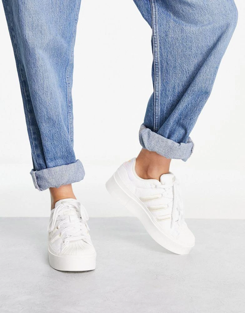 商品Adidas|adidas Originals Superstar Bonega platform trainers in off white,价格¥838,第4张图片详细描述
