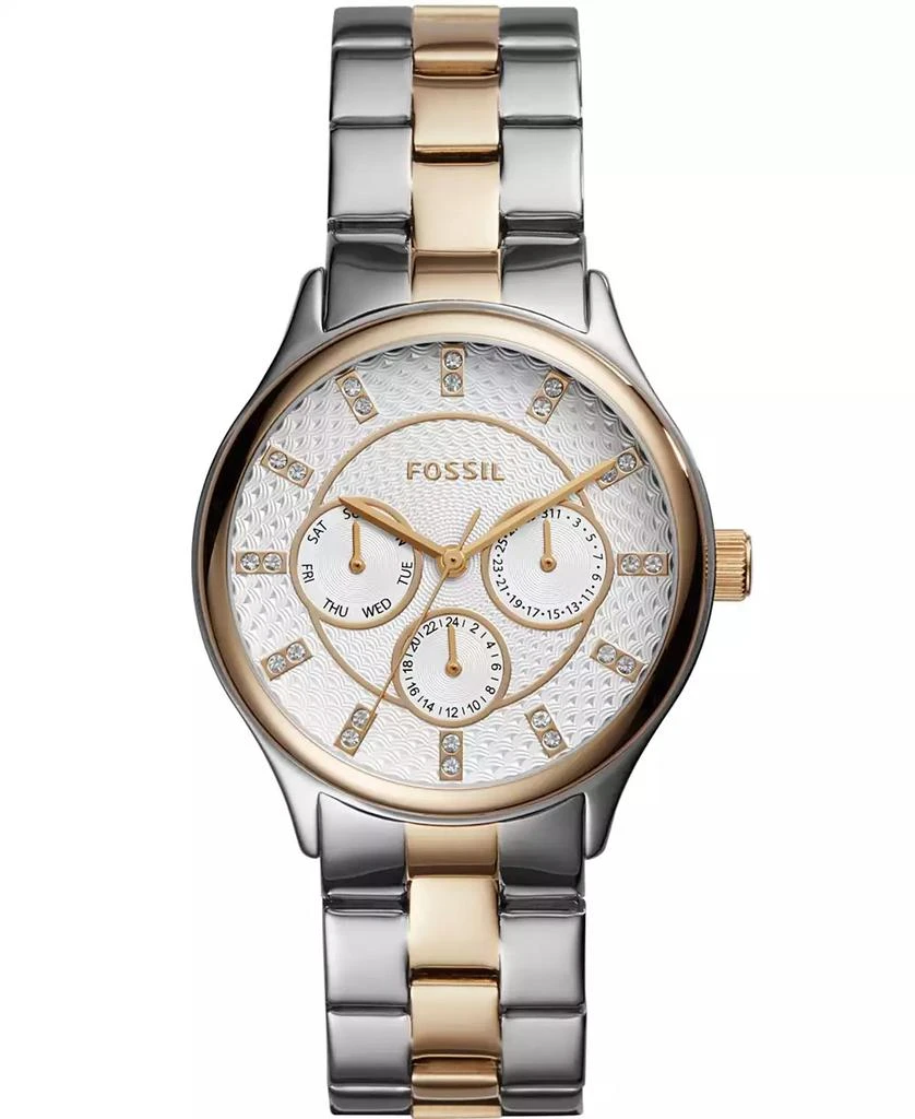 商品Fossil|Women's Modern Sophisticate Multifunction Two Tone Stainless Steel Watch 36mm,价格¥1446,第1张图片