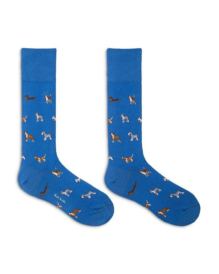 商品Paul Smith|Men's Waldo Cotton Blend Dogs Mid Calf Socks,价格¥224,第3张图片详细描述
