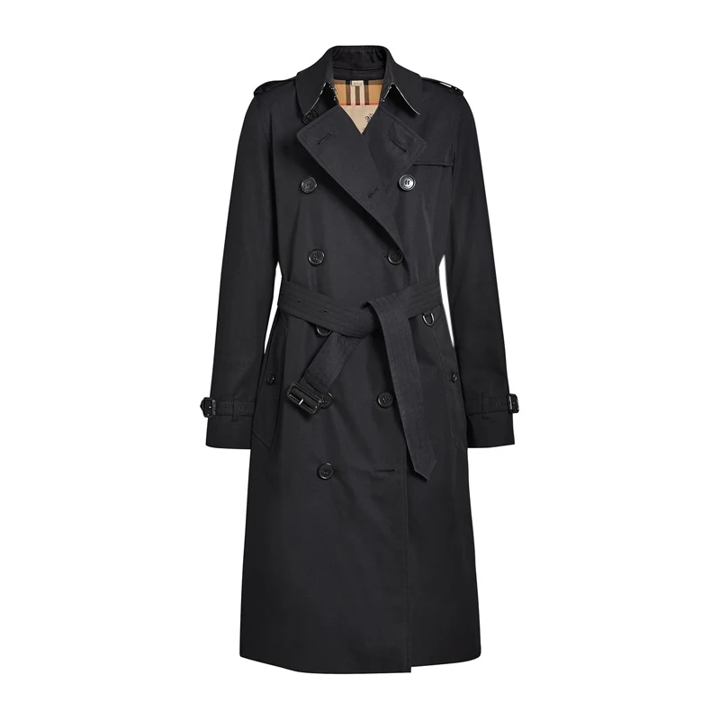 商品[国内直发] Burberry|BURBERRY 黑色女士大衣 4073368,价格¥10907,第1张图片