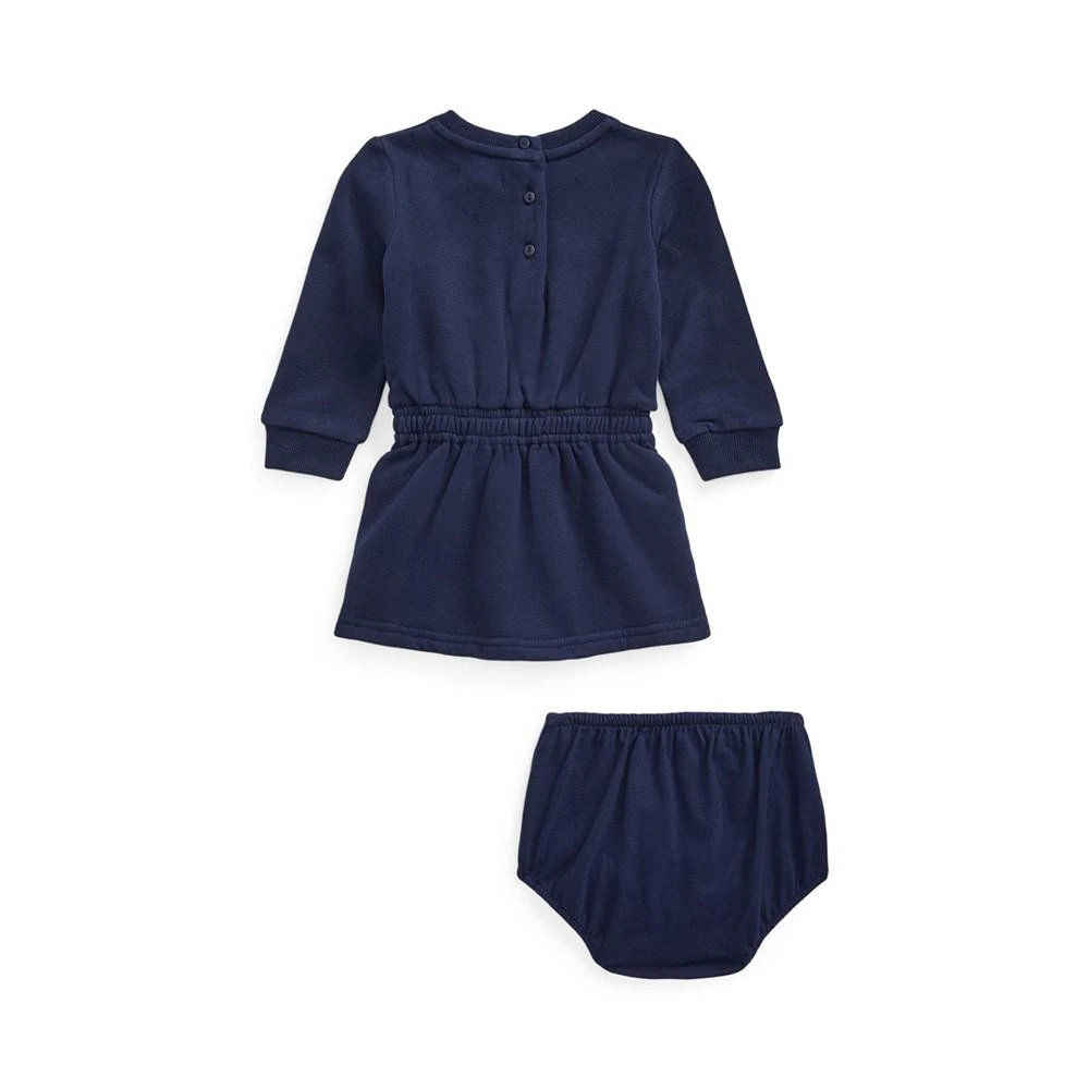 商品Ralph Lauren|Baby Girls Polo Bear Fleece Dress with Bloomer, 2 Piece Set,价格¥364,第2张图片详细描述