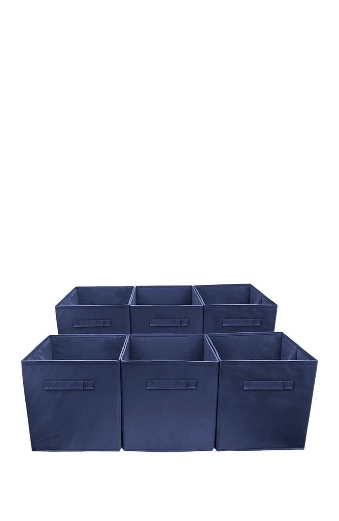 商品SORBUS|Navy Foldable Storage Cube Basket Bin - Pack of 6,价格¥289,第2张图片详细描述