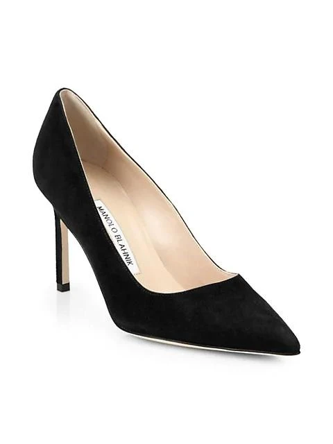 商品Manolo Blahnik|BB 90 麂皮高跟鞋,价格¥4984,第1张图片