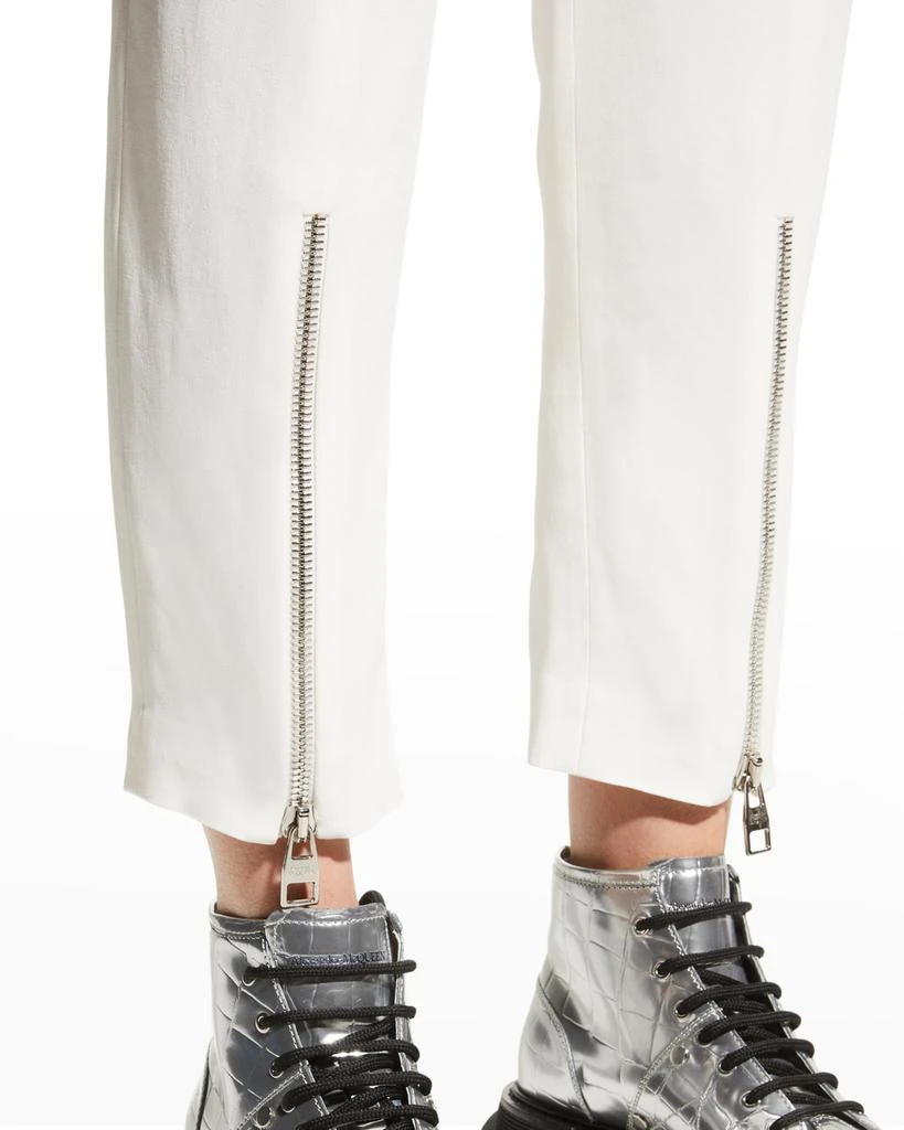 商品Alexander McQueen|Zip Hem Straight-Leg Tailored Crop Pants,价格¥2088,第5张图片详细描述