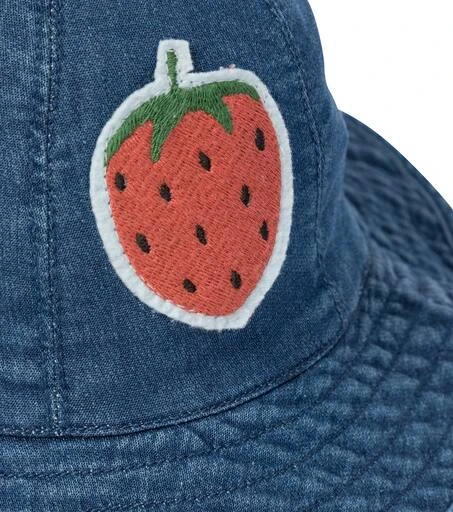 商品Mini Rodini|Strawberry刺绣牛仔渔夫帽,价格¥256,第2张图片详细描述