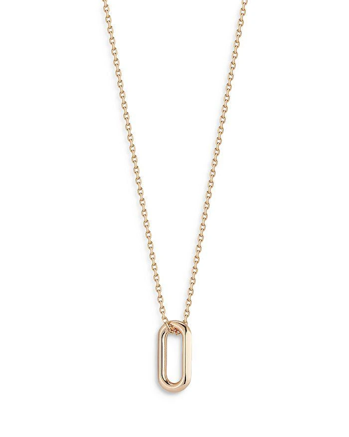 商品Walters Faith|18K Rose Gold Saxon Mini Link Pendant Necklace, 16",价格¥6429,第3张图片详细描述