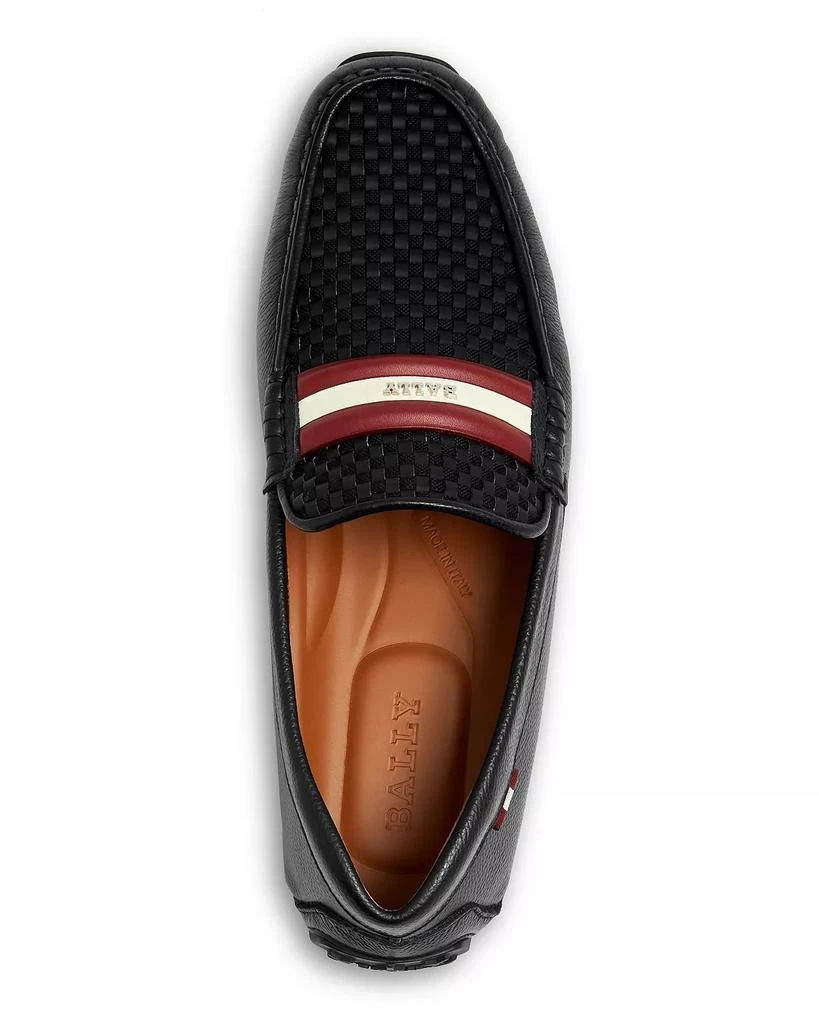 商品Bally|NEW Bally Pinton Men's 6231348 Black Grained Leather Drivers,价格¥1767,第2张图片详细描述