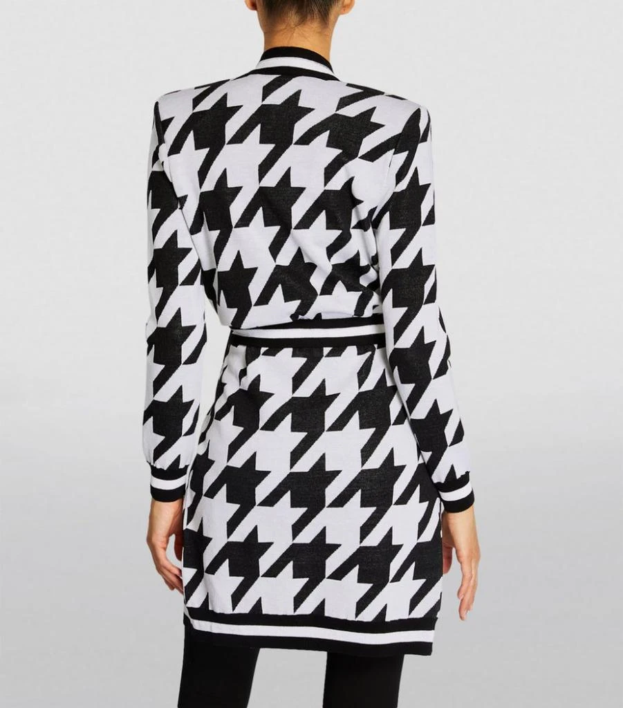 商品Balmain|Houndstooth Belted Cardigan,价格¥12670,第4张图片详细描述