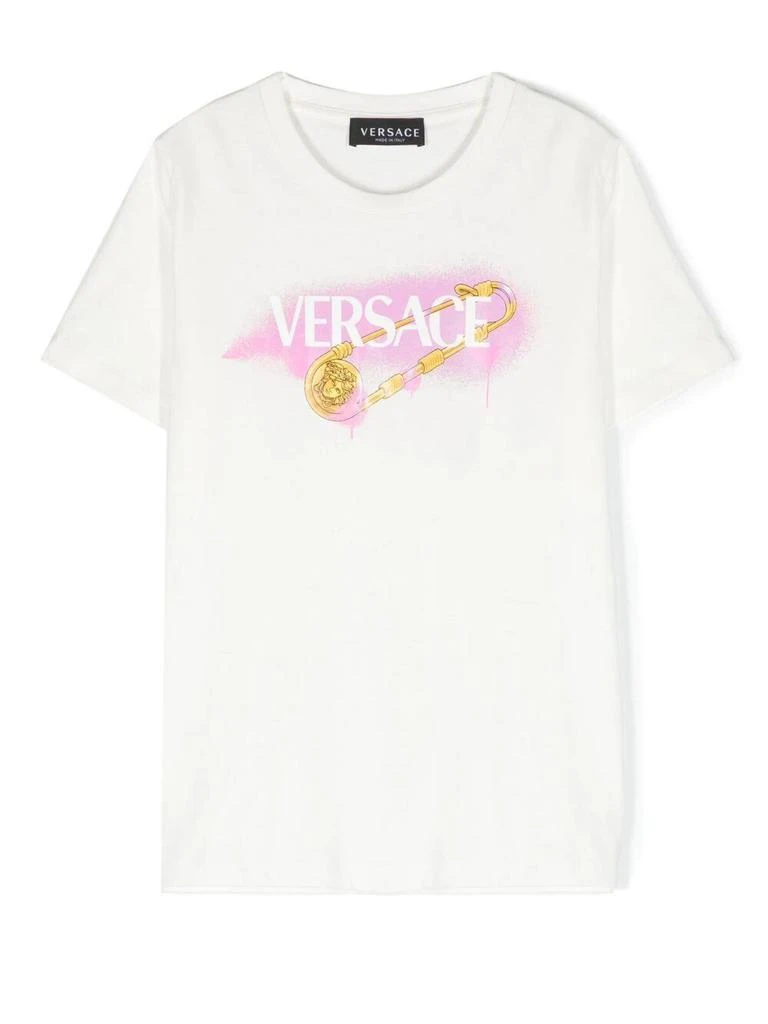 商品Versace|Safety pin print t-shirt,价格¥475,第1张图片