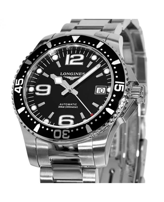 商品Longines|Longines HydroConquest Automatic 39mm Black Dial Steel  Men's Watch L3.741.4.56.6,价格¥7195,第2张图片详细描述