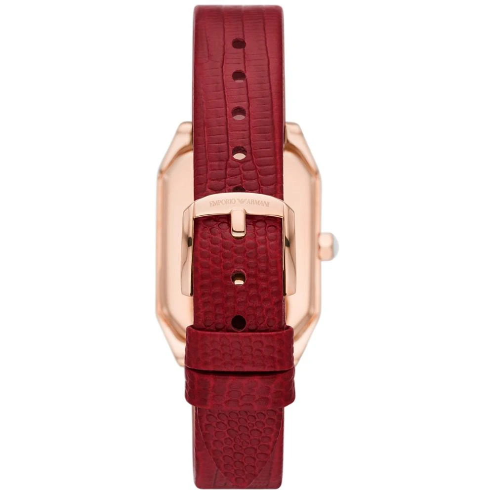 商品Emporio Armani|Women's Gioia Rose Gold-Tone Stainless Steel Leather Strap Watch 24mm,价格¥1834,第3张图片详细描述