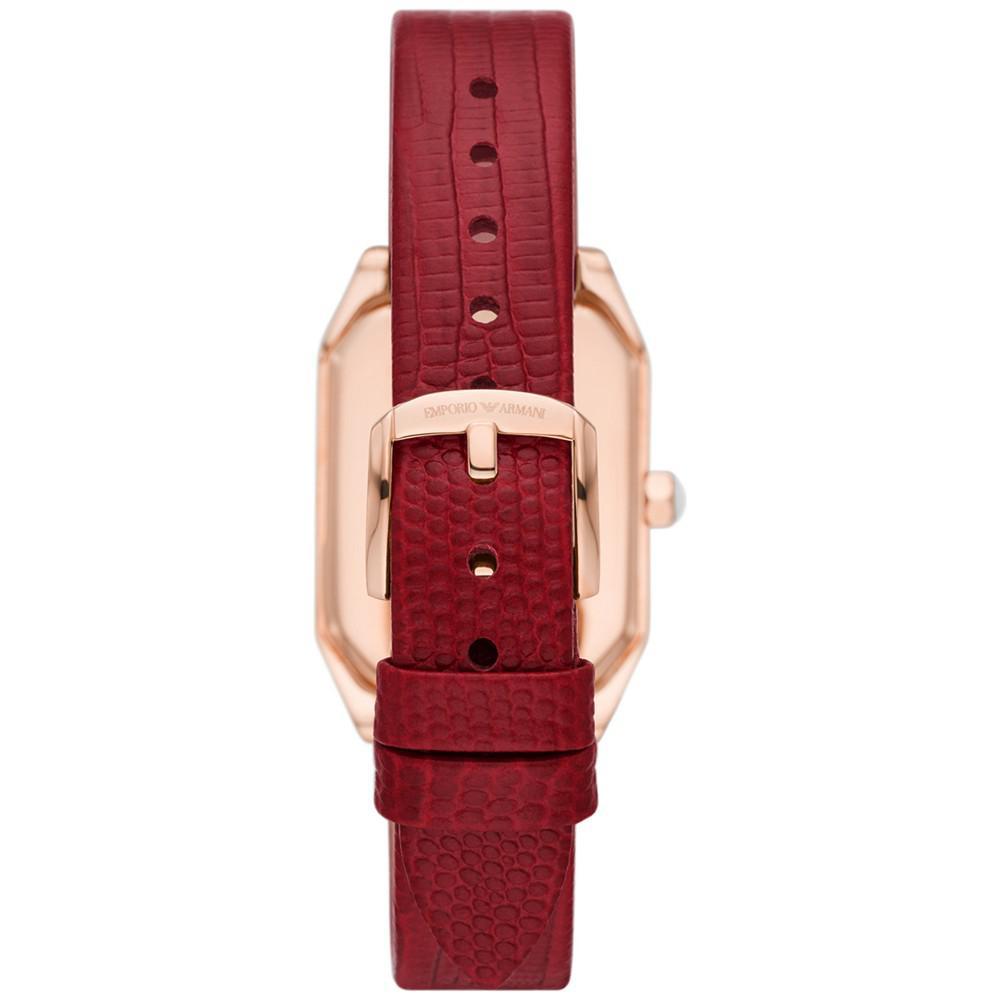 商品Emporio Armani|Women's Gioia Rose Gold-Tone Stainless Steel Leather Strap Watch 24mm,价格¥1774,第5张图片详细描述
