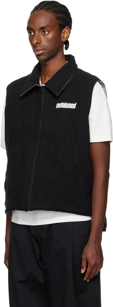 商品Metalwood Studio|Gray & Black Poly Filled Reversible Vest,价格¥1094,第4张图片详细描述