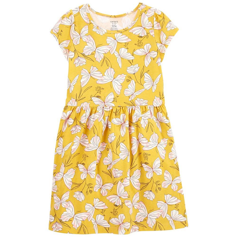 Little Girls Butterfly Jersey Dress商品第1张图片规格展示