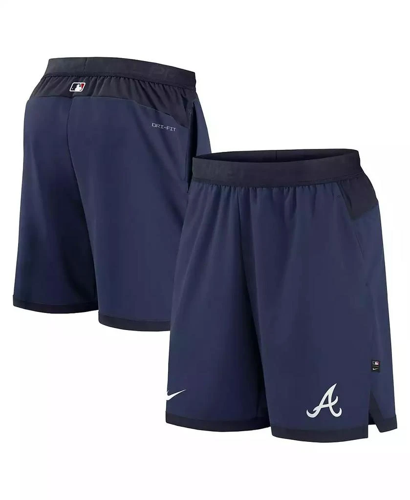 商品NIKE|Men's Navy Atlanta Braves Authentic Collection Flex Vent Performance Shorts,价格¥336,第1张图片