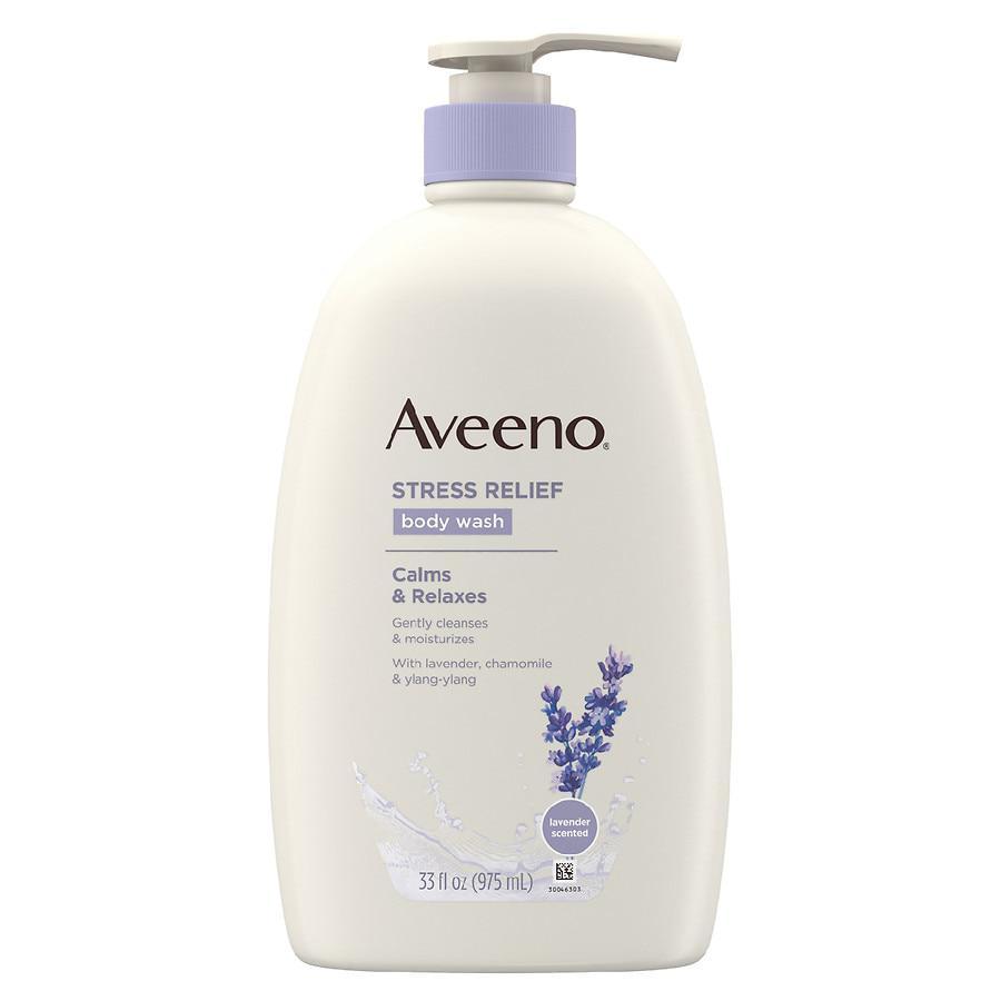 商品Aveeno|Stress Relief Body Wash with Oat Lavender,价格¥74,第1张图片