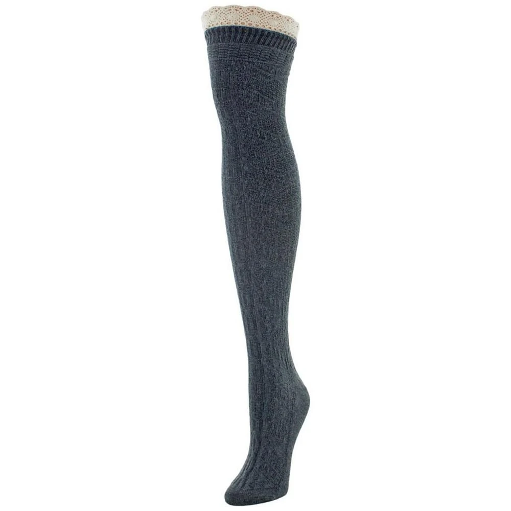 商品Memoi|Women's Diamond Crochet Over The Knee Socks,价格¥137,第1张图片详细描述