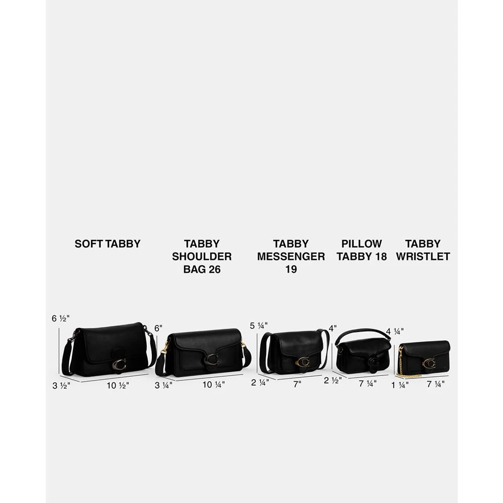 商品Coach|Soft Tabby Leather Shoulder Bag with Removable Crossbody Strap,价格¥3311,第3张图片详细描述