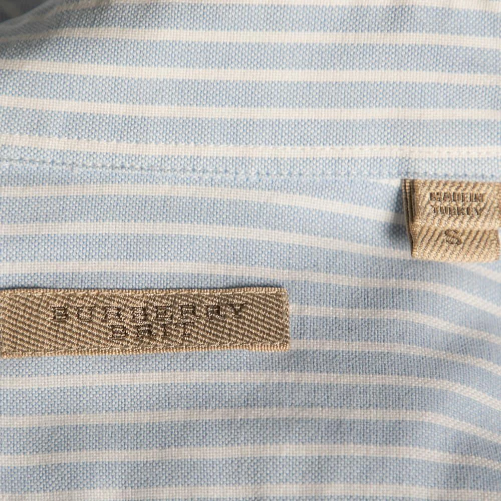 商品[二手商品] Burberry|Burberry Brit Blue Striped Cotton Button Front Shirt S,价格¥913,第5张图片详细描述