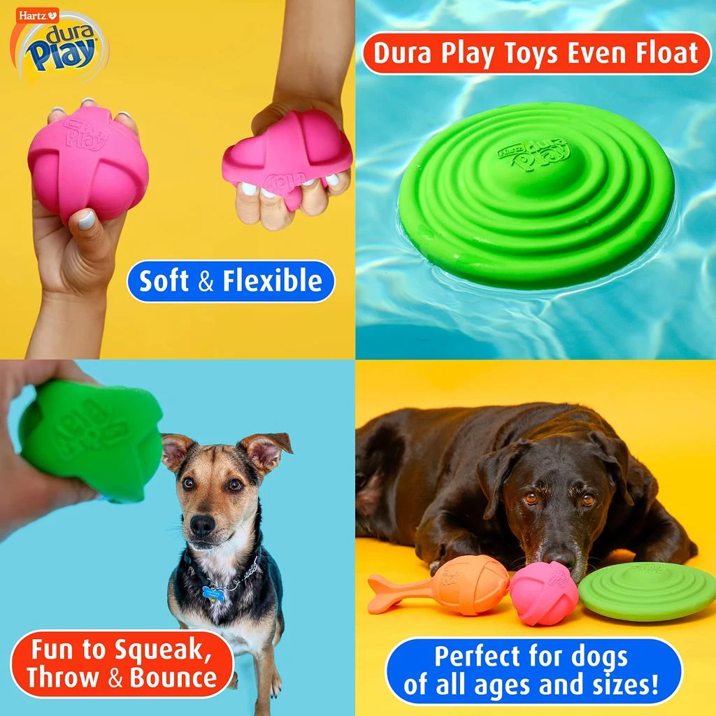 Hartz Dura Play Bacon Scented Squeak Ball Dog Toy for Small Breeds, 3 Pack 商品