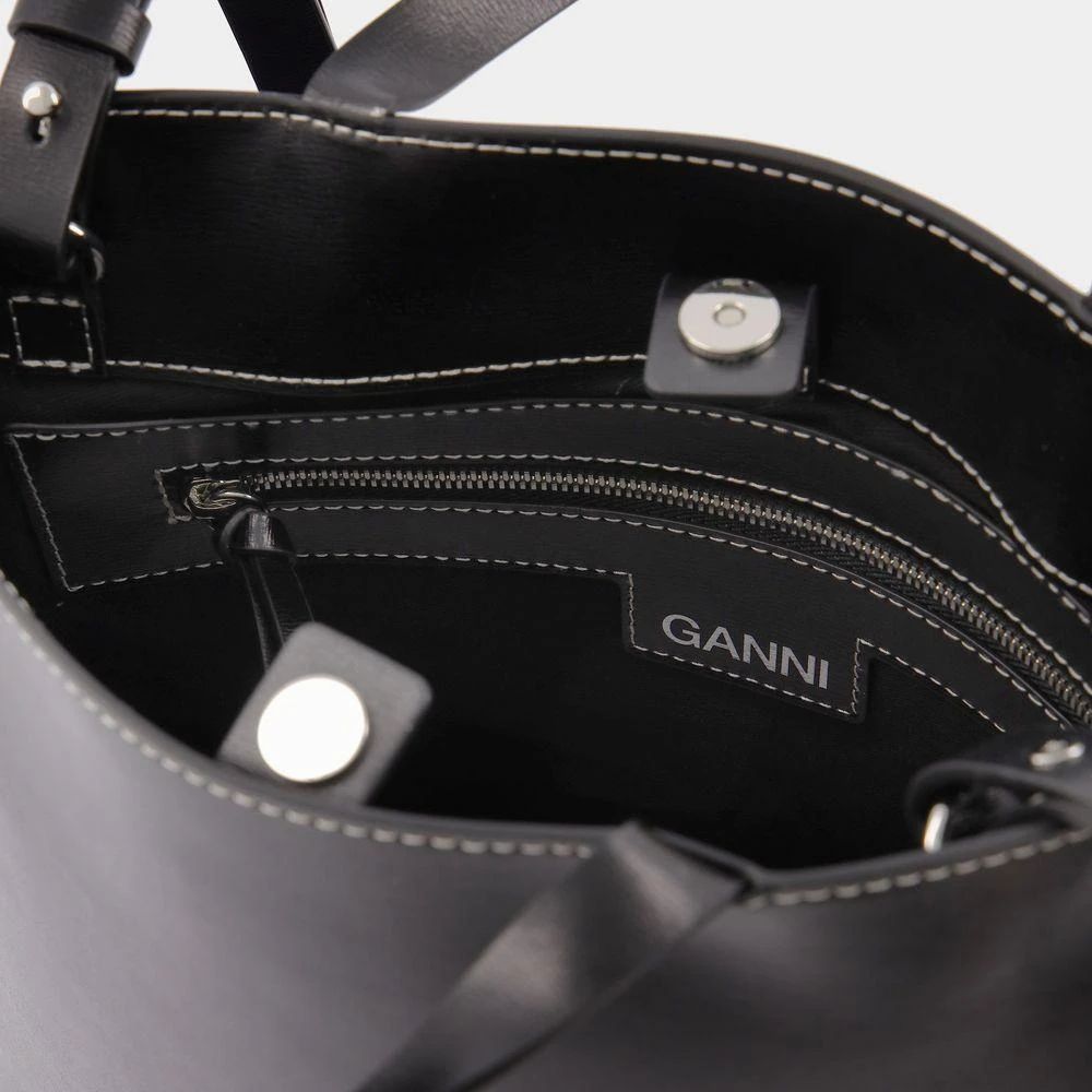 商品Ganni|Banner Bag in Black Leather,价格¥1588,第4张图片详细描述