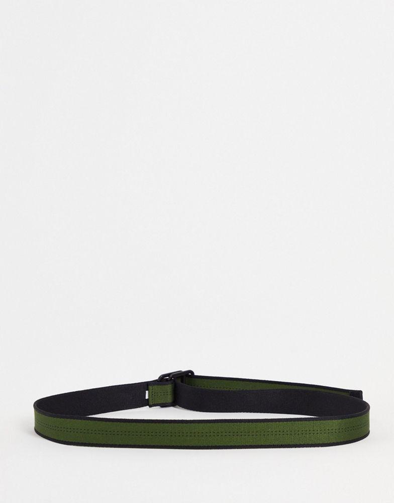 Levi's web belt with baby boxtab logo in green商品第4张图片规格展示