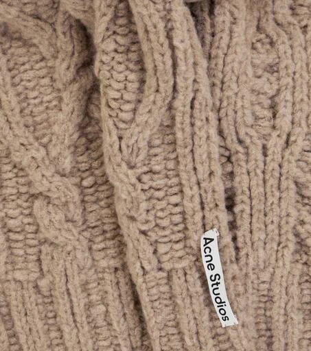 商品Acne Studios|Cable-knit wool-blend scarf,价格¥1597,第5张图片详细描述